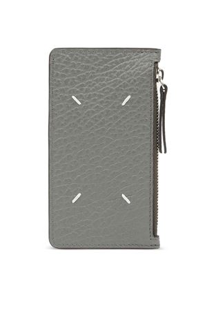 Portacarte in pelle pieno fiore grigio MAISON MARGIELA | S56UI0143P4455T8127